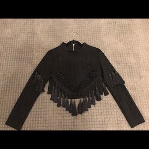 Size small fringe crop top